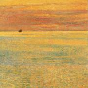 Childe Hassam Sunset at Sea Sweden oil painting artist